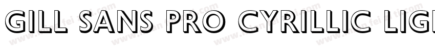 Gill Sans Pro Cyrillic Light字体转换